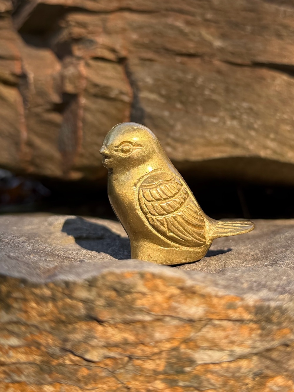 Vintage Brass Decorative Bird Figurine Paperwight